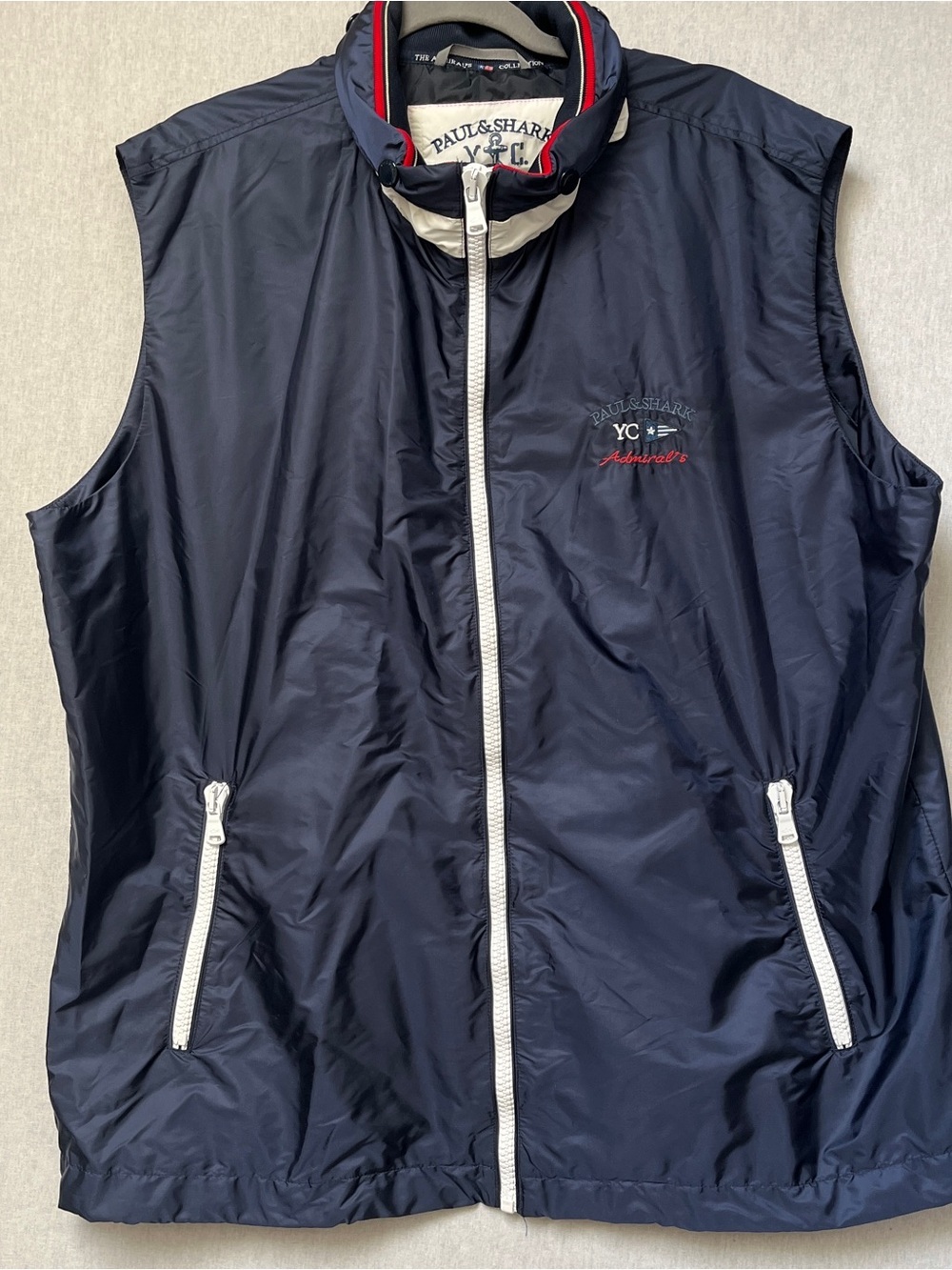 Paul & Shark Yacht Club Admiral's Vest Navy Blue Nylon 3XL